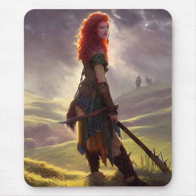Mousepad Druid Warrior Princesa Fantasy Art (Frente)