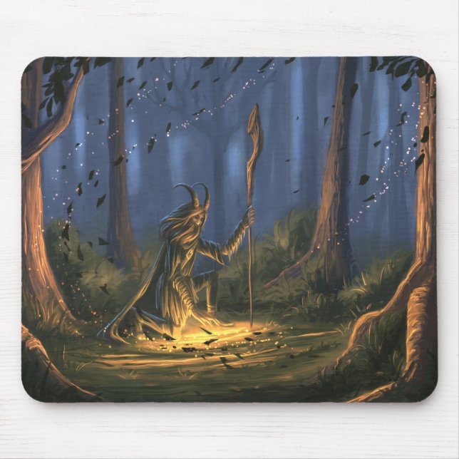 Mousepad Druida na floresta (Frente)