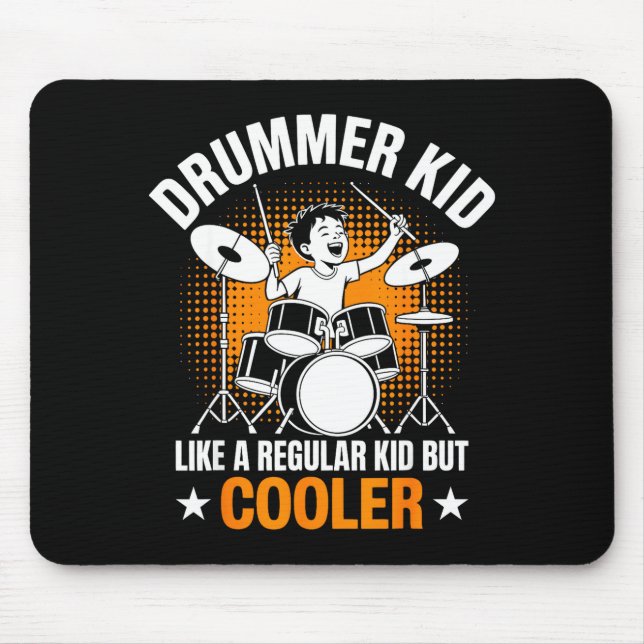 Mousepad Drumset Drums Lover Percussionist Drummer Kid Drum (Frente)