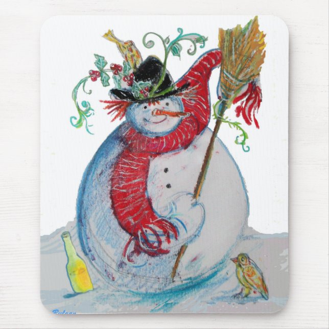MOUSEPAD DRUNKEN SNOWMAN (Frente)