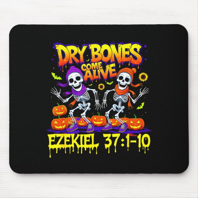 Mousepad Dry Bones Come Alive Ezekiel 37 Bible Verse Christ (Frente)
