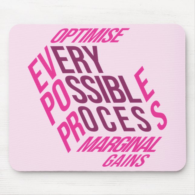 Mousepad Dry Motivation | Marginal Gains | Blush & Berry (Frente)