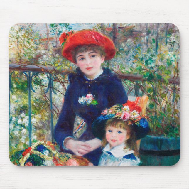 Mousepad Duas Irmãs - Impressionista Renoir Pintura 1881 (Frente)