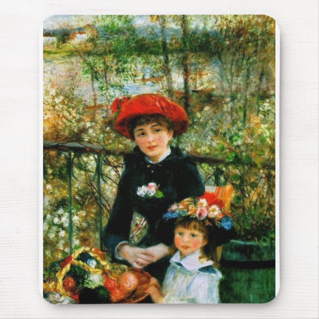Mousepad Duas Irmãs no Terraço por Renoir (Frente)