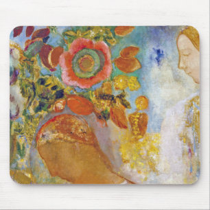 Mousepad Duas jovens entre as flores, Redon