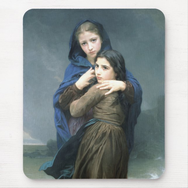 Mousepad Duas jovens meninas longe de casa (por W.A. Bougue (Frente)