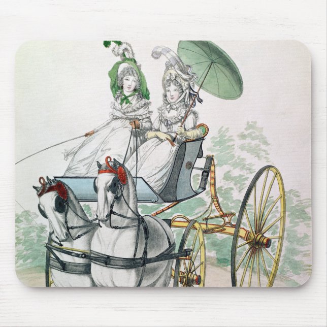 Mousepad Duas jovens senhoras em vestidos da chita (Frente)