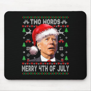 Mousepad Duas Palavras Feliz 4 De Julho Joe Biden Natal