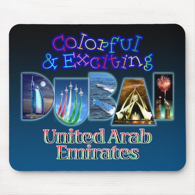 Mousepad Dubai colorido e excitando (Frente)