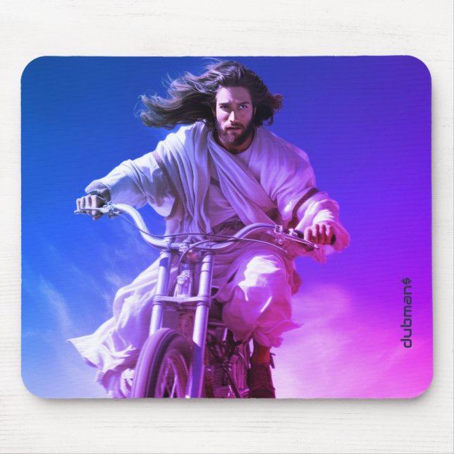 Mousepad Dubman Does Design: Jesus on Wheels, Heaven sent (Frente)