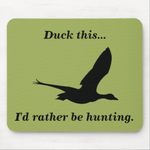 Mousepad Duck este tapete do rato engraçado da caça do pa