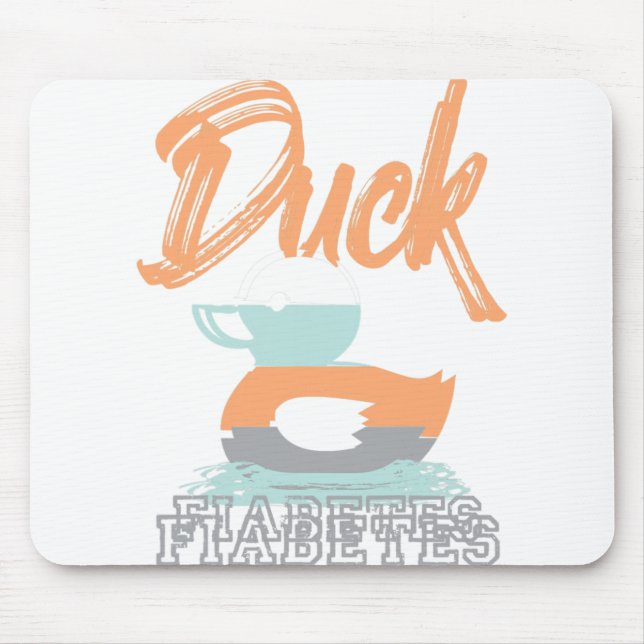 Mousepad Duck Fiabetes t Diabetes Dia de Consciência T1D (Frente)