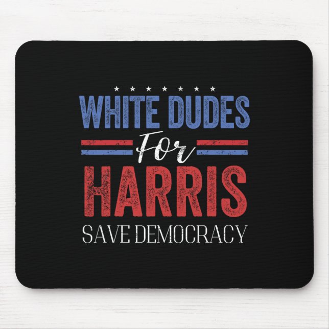 Mousepad Dudes For Harris Save Democracy Retro Presidente 4 (Frente)