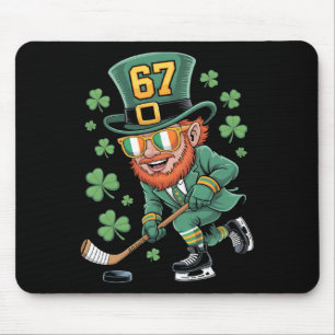 Mousepad Duende 67 Jogando Hóquei Dia de São Patrício Espor