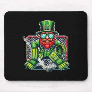 Mousepad Duende Jogando Hóquei no Gelo Goleiro St Patricks 