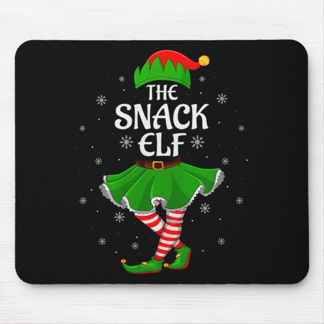 Mousepad Duende Lanche Natal Família Garotas Mulheres Equip (Frente)