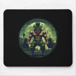 Mousepad Duende Levantando Pesos Musculação Academia Dia de
