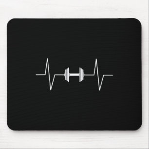 Mousepad Dumbbell Heartbeat Ekg Pulse Tee Gif