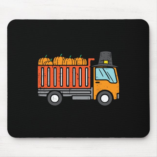 Mousepad Dump Truck Pumpkin outono outono outono (Frente)