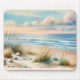 Mousepad Dunas Costeiras Pastel Aquarela