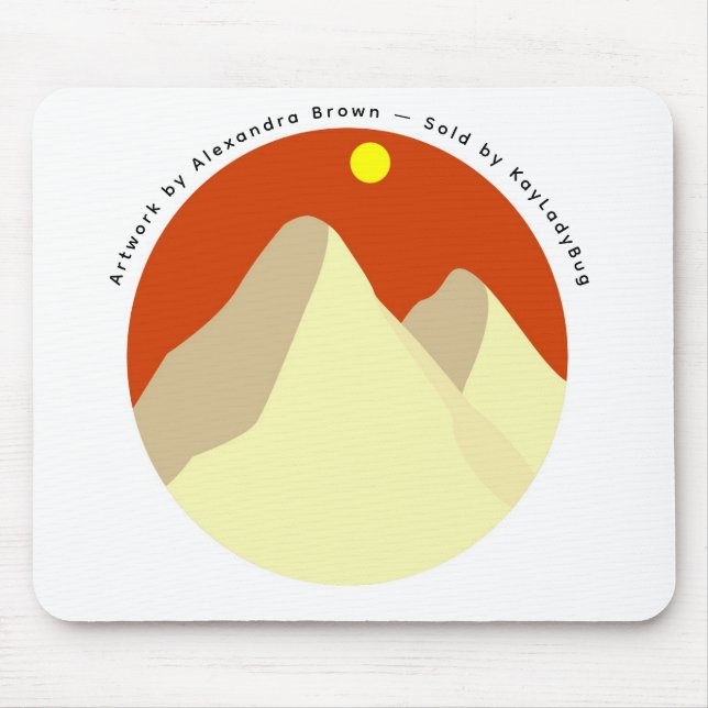 Mousepad Dunas de Areia Entre o Céu Laranja (Frente)
