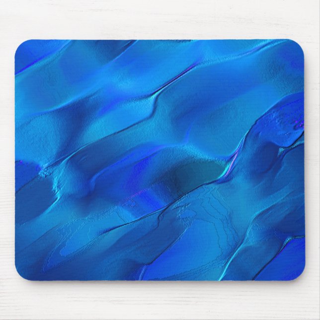 Mousepad Dunas metálicas em tons de azul vívido (Frente)