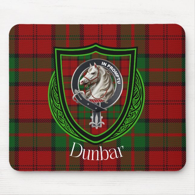 Mousepad Dunbar Scottish Clan Tartan & Crest (Frente)