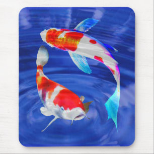 Mousepad Duo de Kohaku na lagoa azul profunda