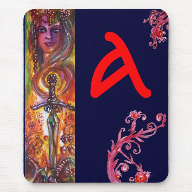 MOUSEPAD DURENDAL, ESPADA ROMÂNTICA E MONOGRAMA DE ANGEL (Frente)