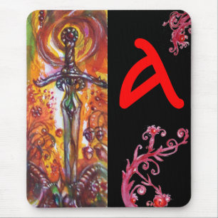 MOUSEPAD DURENDAL, ESPADA ROMÂNTICA E O MONOGRAMA DO ANJO