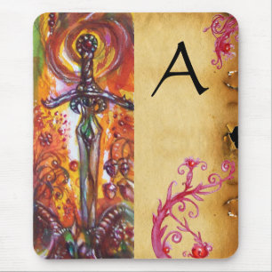 MOUSEPAD DURENDAL, ESPADA ROMÂNTICA E O MONOGRAMA DO ANJO