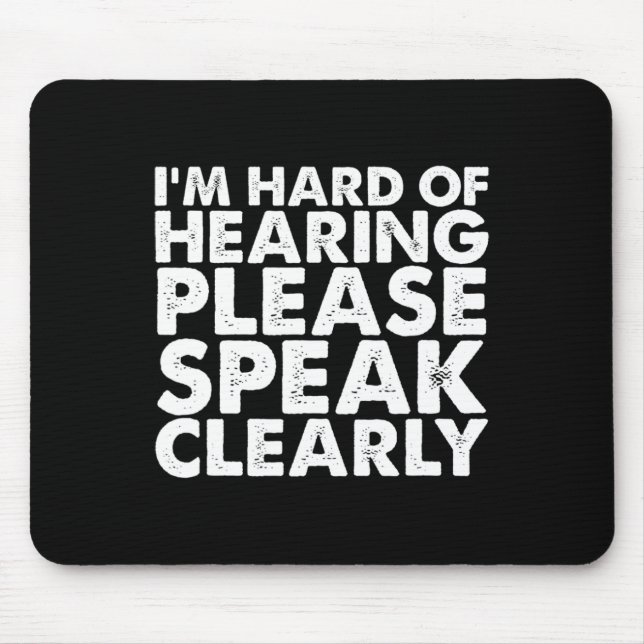Mousepad Duro de audição surda deficiente auditiva Sinal de (Frente)