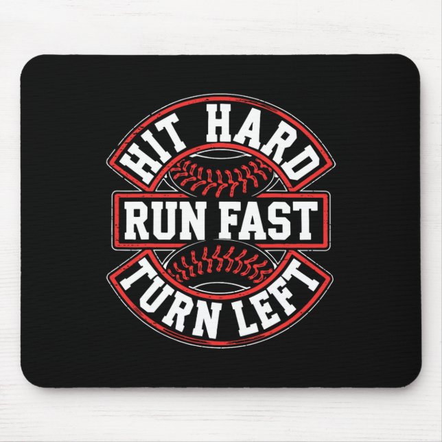Mousepad Duro de Bate-Vindo Rápido Camisa Esquerda Homens R (Frente)