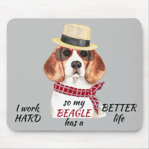 Mousepad Duro de Trabalho para Meu Beagle