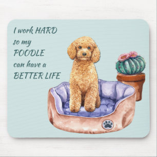 Mousepad Duro de Trabalho para Meu Poodle