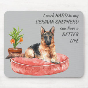 Mousepad Duro de trabalho para o meu cão German shepherd