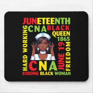 Mousepad Duro Trabalhando Cna Black Queen Forte Negra Mulhe