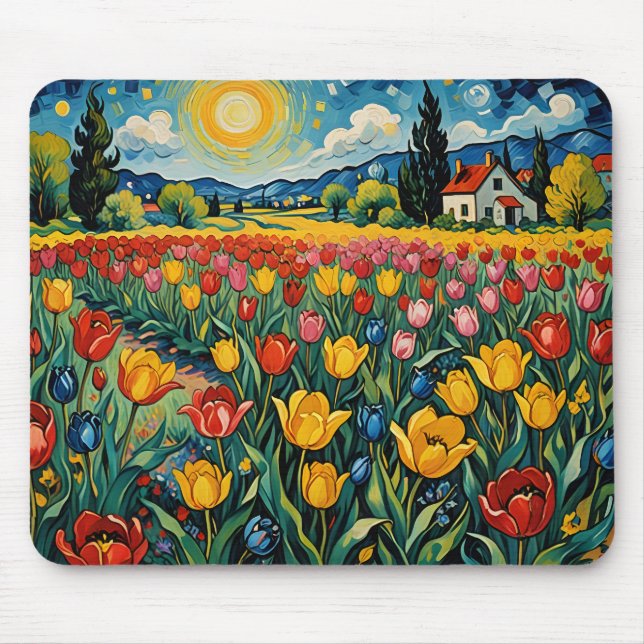 Mousepad Dutch Tulip Field (Frente)