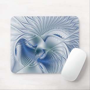 Mousepad Dynamics Fantasy Abstrato Blue Tones Arte Fractal