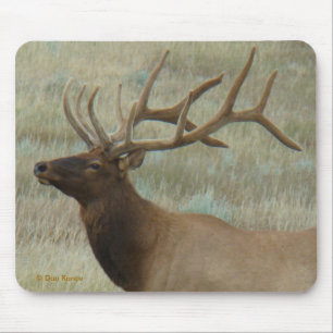 Mousepad E9 Alce Macho em Veludo Cabeça e Ombros