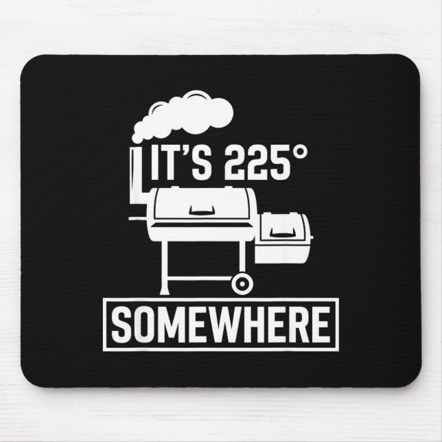 Mousepad É 225 em algum lugar churrasco engraçado fumante g (Frente)