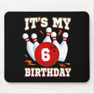 Mousepad É a minha Boliche de Aniversário 6 Tema 6 Anos