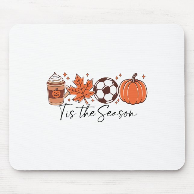 Mousepad É a Temporada de Futebol de Outono do Dia de Ação  (Frente)