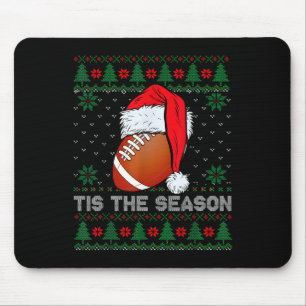 Mousepad É a Temporada de Futebol Natal Chapéu de Papai Noe