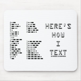Mousepad É aqui como texto de I (o código Morse