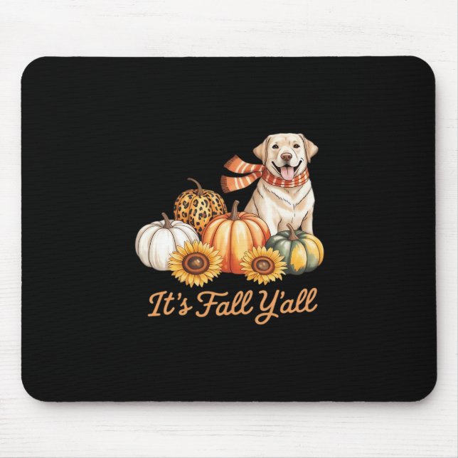 Mousepad É Criativo Cachorro Leopard Pumpkin Fall (Frente)