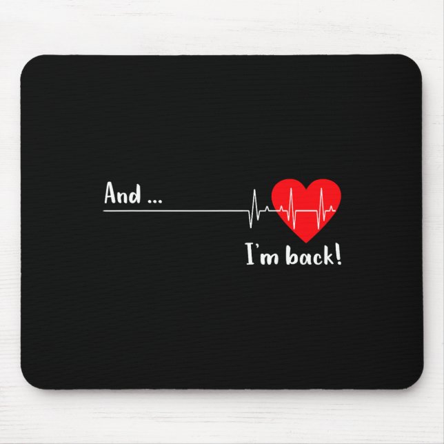 Mousepad E Eu Estou de Volta Batimento Cardíaco de Ekg Para (Frente)
