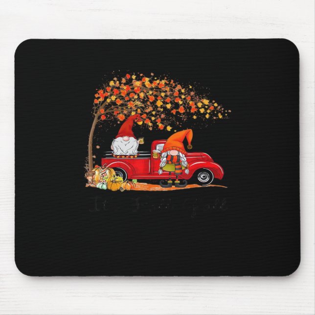 Mousepad É Fall Y’all Cute Gnomos Cair Folhas (Frente)