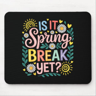 Mousepad É férias de primavera floral professor de férias d