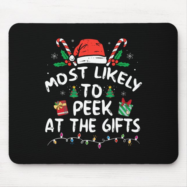 Mousepad É Mais Provável Fazer Busca No Presente Papai noel (Frente)